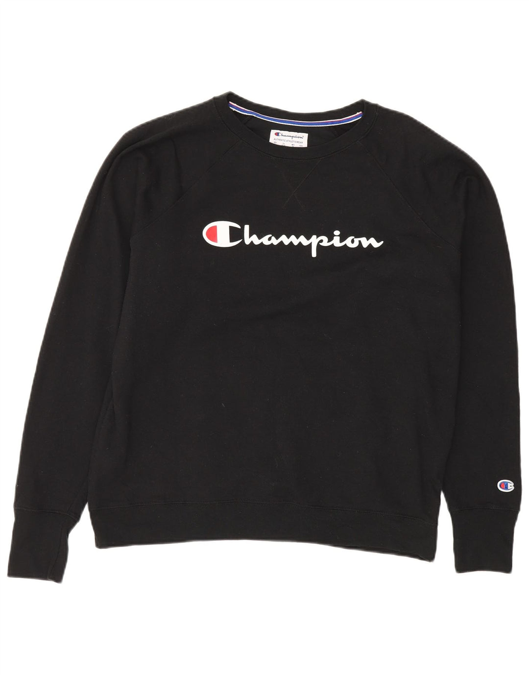 Felpa con grafica oversize da donna CHAMPION UK 18 XL Nera