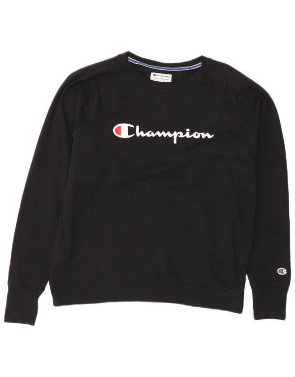 Felpa con grafica oversize da donna CHAMPION UK 18 XL Nera