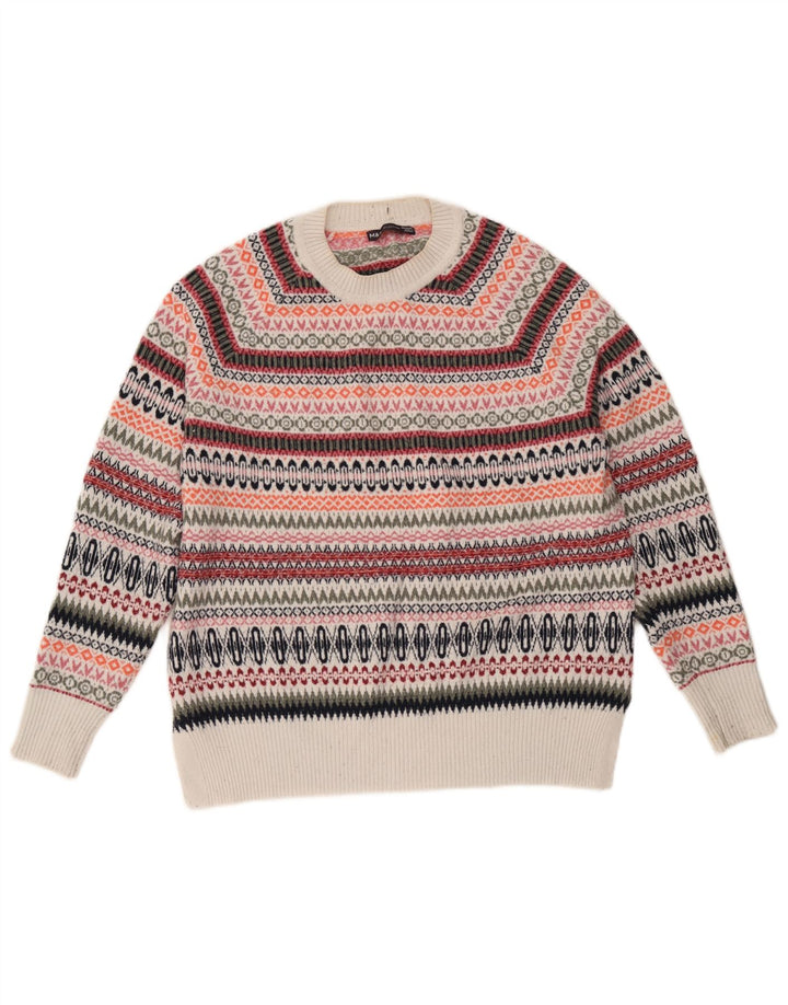 Maglione maglione girocollo da donna Marks & Spencer UK 14 medio multicolore