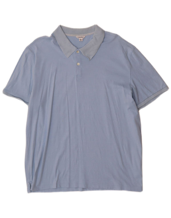 Polo da uomo Calvin Klein XL in cotone blu