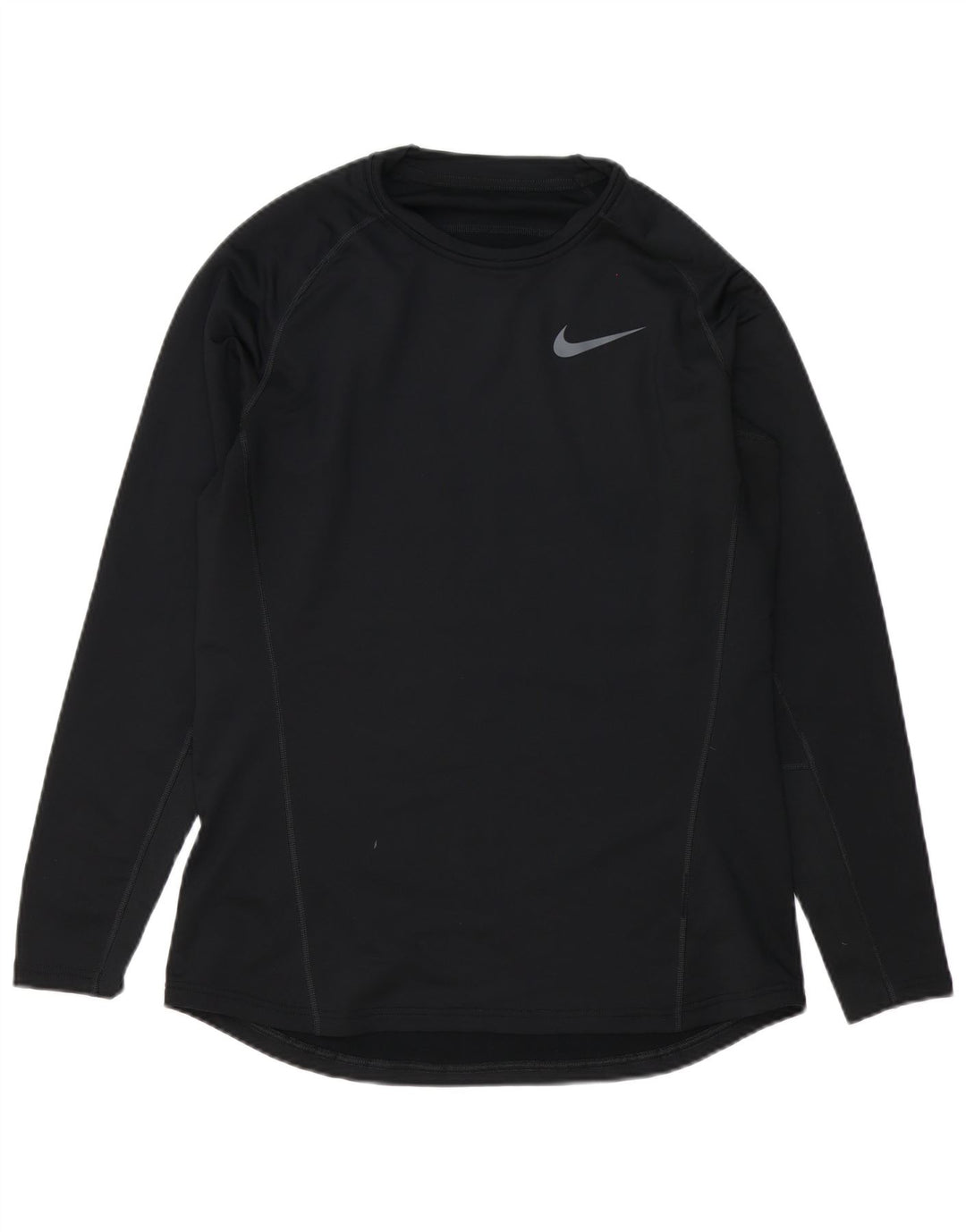 Top Nike Dri Fit da uomo a maniche lunghe, grande, in poliestere nero