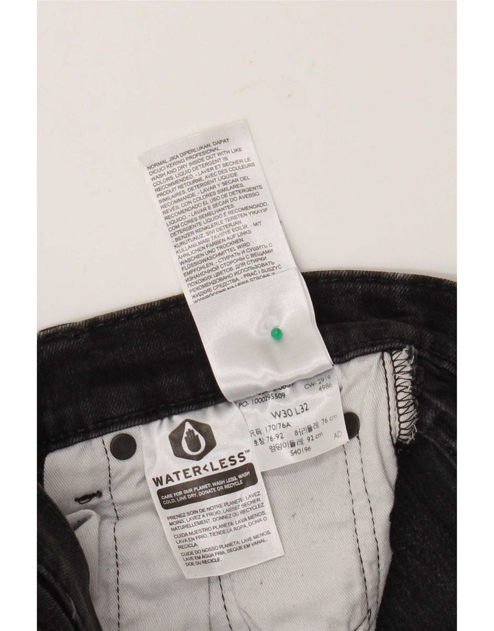 Jeans slim da uomo Levi's W30 L29 cotone nero