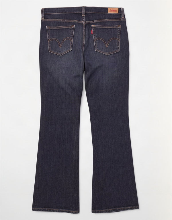 Jeans Bootcut da donna Levi's US 12 Large W32 L30 Cotone blu navy
