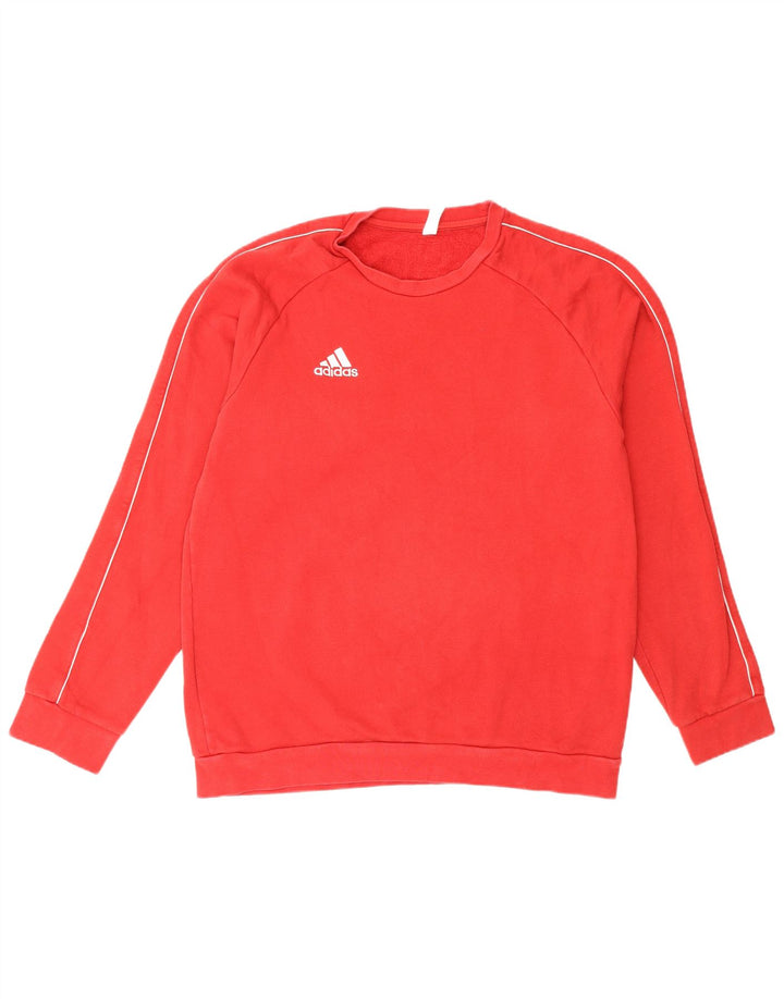 Felpa Adidas Uomo Maglione Grande Rosso Cotone