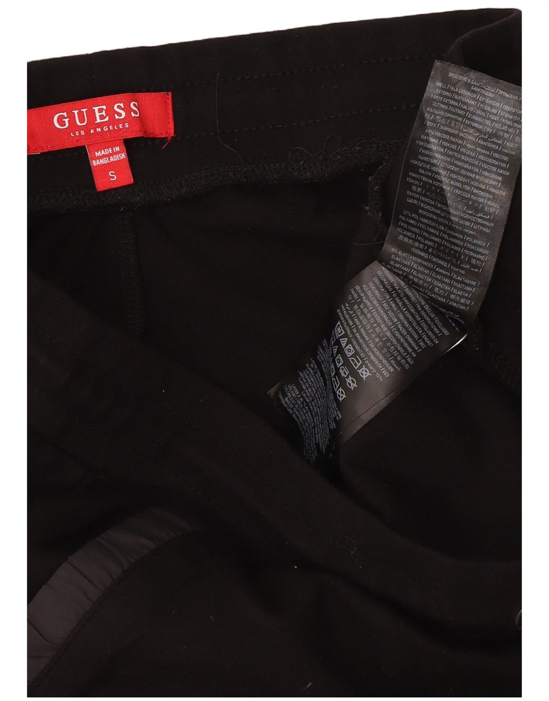 Pantaloni da tuta da uomo Guess Joggers piccoli neri in viscosa
