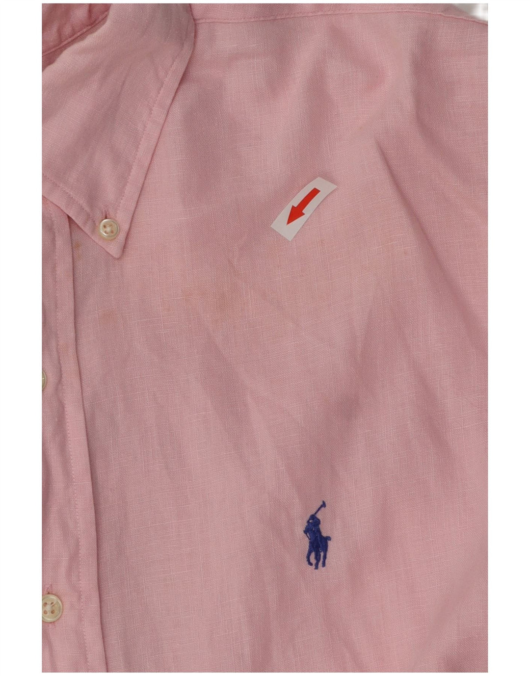 POLO RALPH LAUREN Camicia oversize Blake da uomo XL Lino rosa