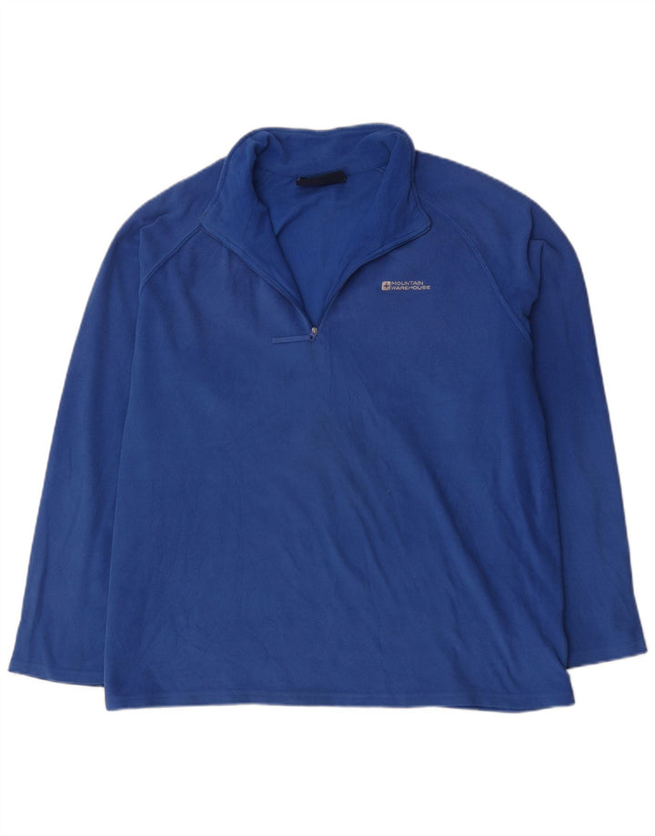Maglione in pile da uomo con collo con zip Mountain Warehouse XL poliestere blu