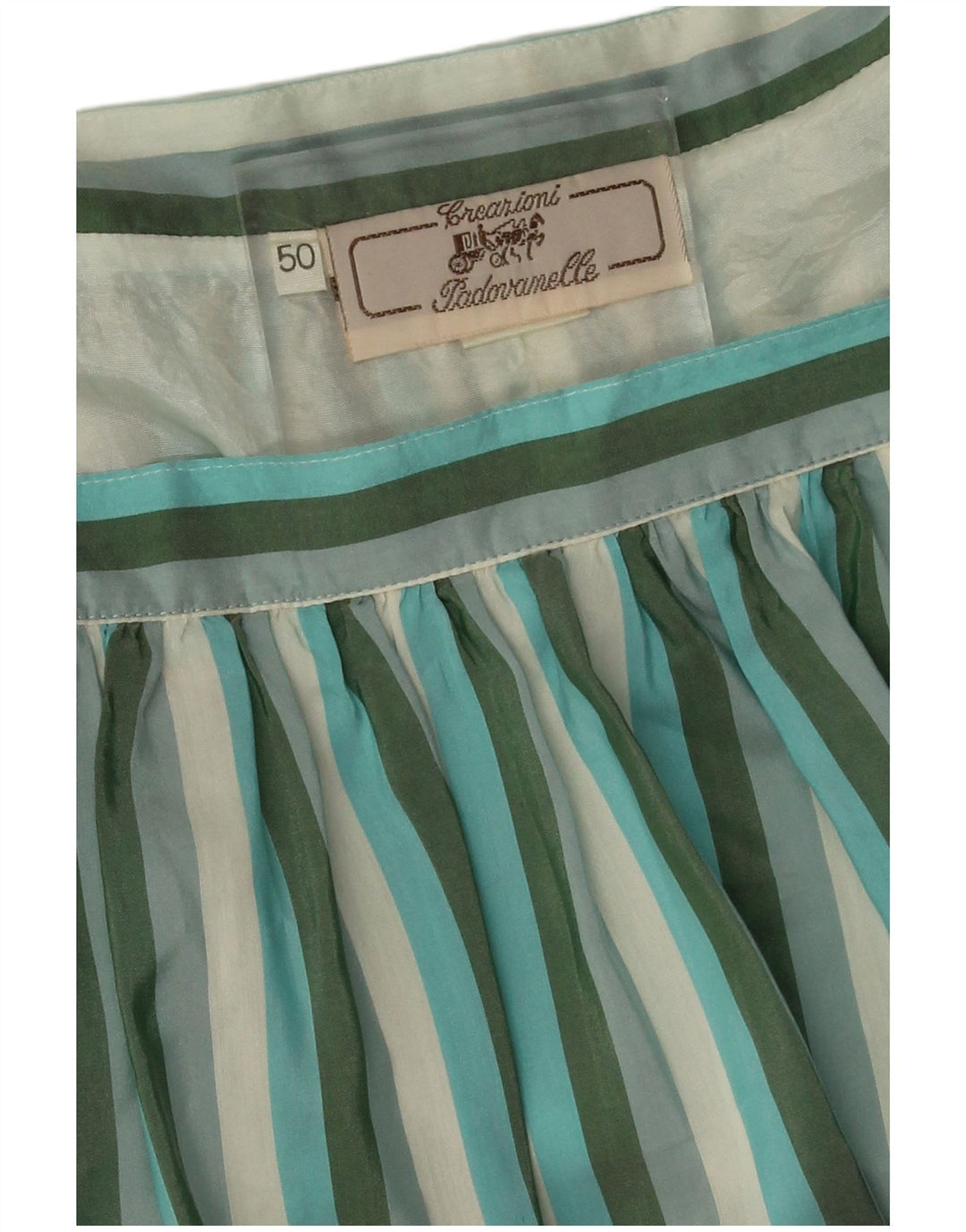 Gonna Plissettata Donna Padovanelle W30 Media Seta Righe Multicolore