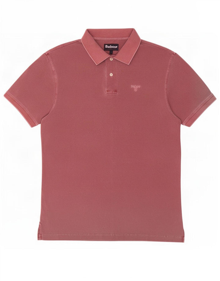 Polo da uomo Barbour grande in cotone rosso