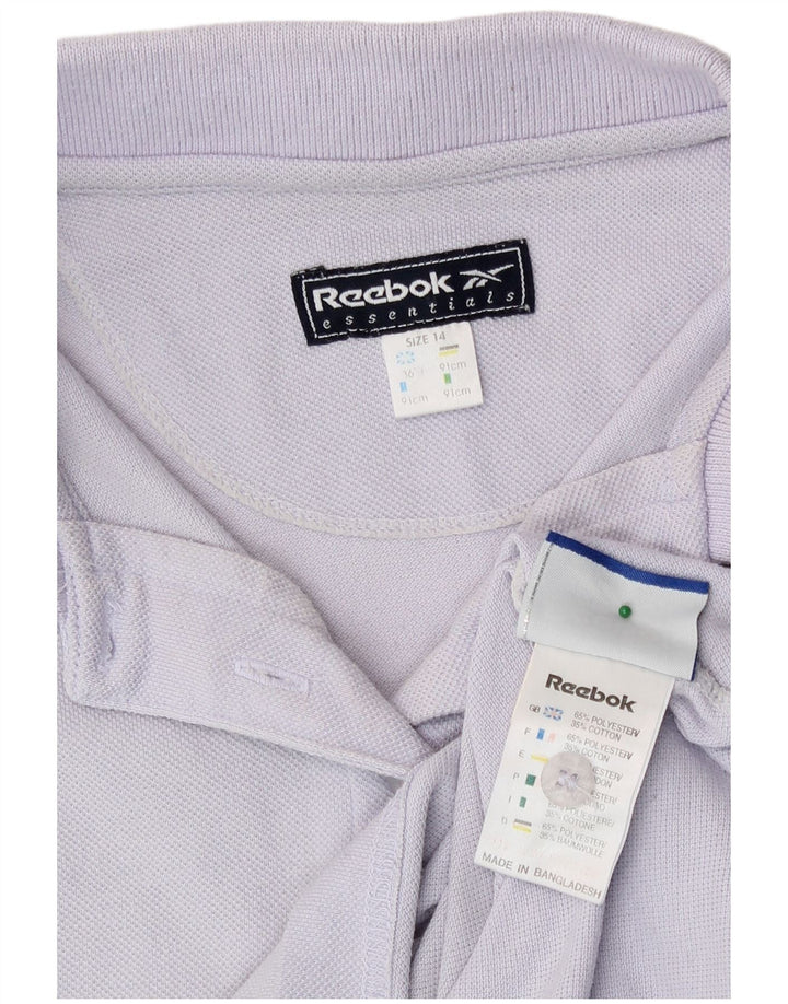 Polo Reebok da donna UK 14 grande viola in poliestere