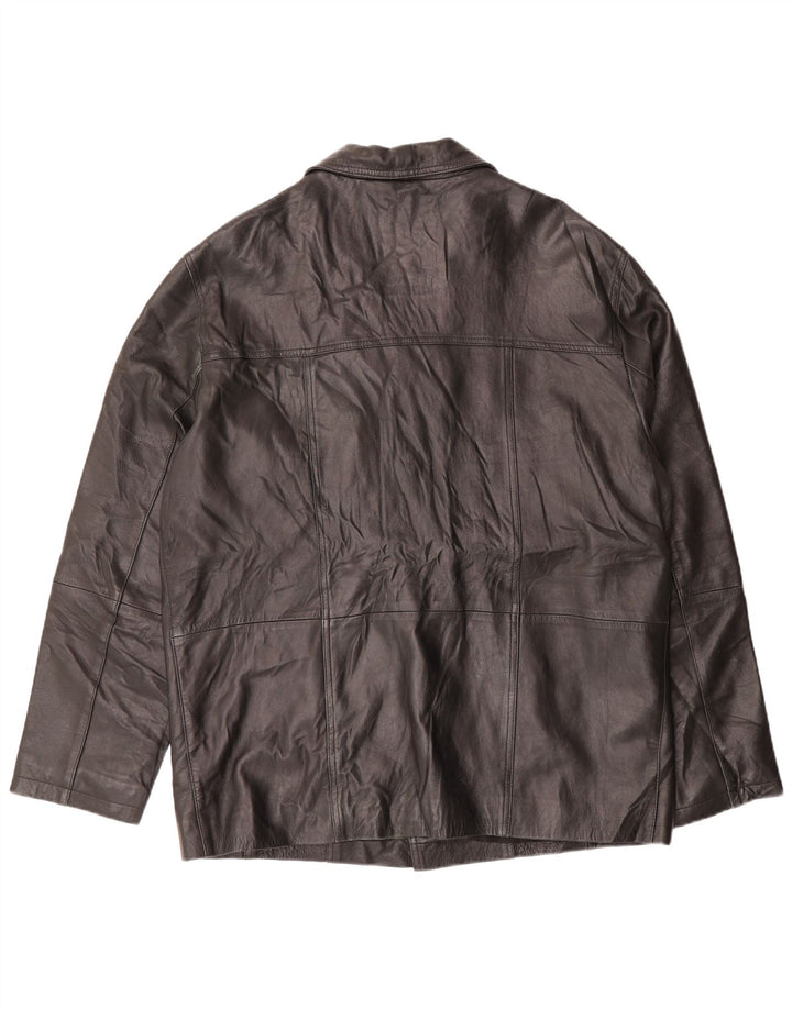 GIPSY BY MAURITIUS Mens Leather Jacket UK 42 XL Black Leather