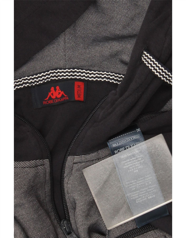 Maglione con cappuccio e zip da uomo Kappa in cotone gessato medio blu navy