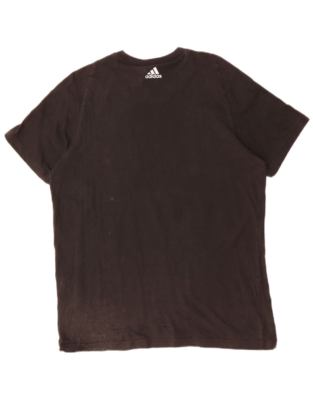 T-shirt grafica da uomo ADIDAS Top grande in cotone color block nero