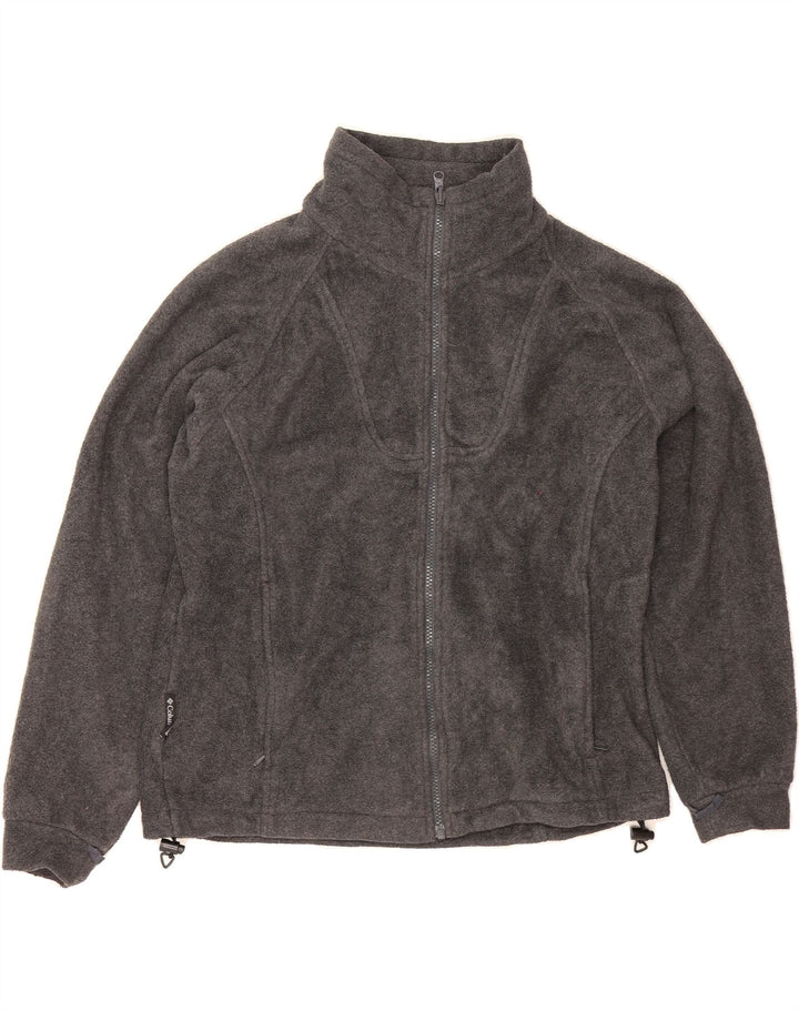 COLUMBIA Womens Oversized Fleece Jacket UK 10 Small Grey Vintage Columbia and Second-Hand Columbia from Messina Hembry 