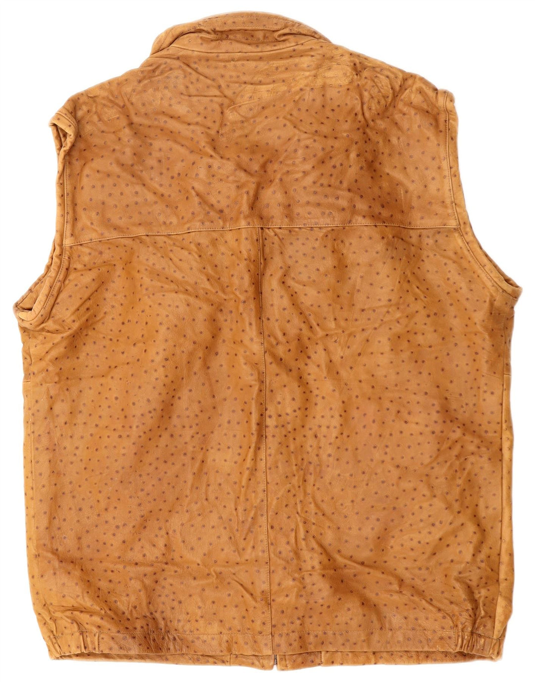 Gilet in Pelle Uomo VINTAGE IT 56 3XL Marrone Maculato