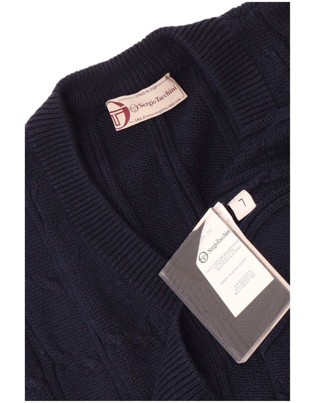 Canotta da uomo Sergio Tacchini Canotta grande in cotone blu navy