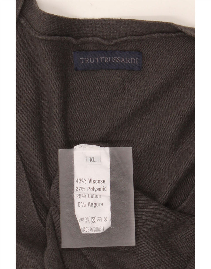 Maglia Cardigan Uomo Trussardi XL Viscosa Grigia