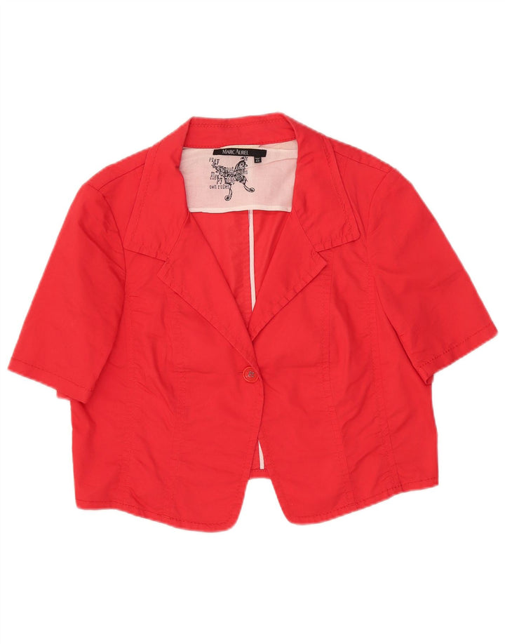 Giacca blazer a maniche corte a 1 bottone corto da donna Marc Aurel IT 42 rosso medio