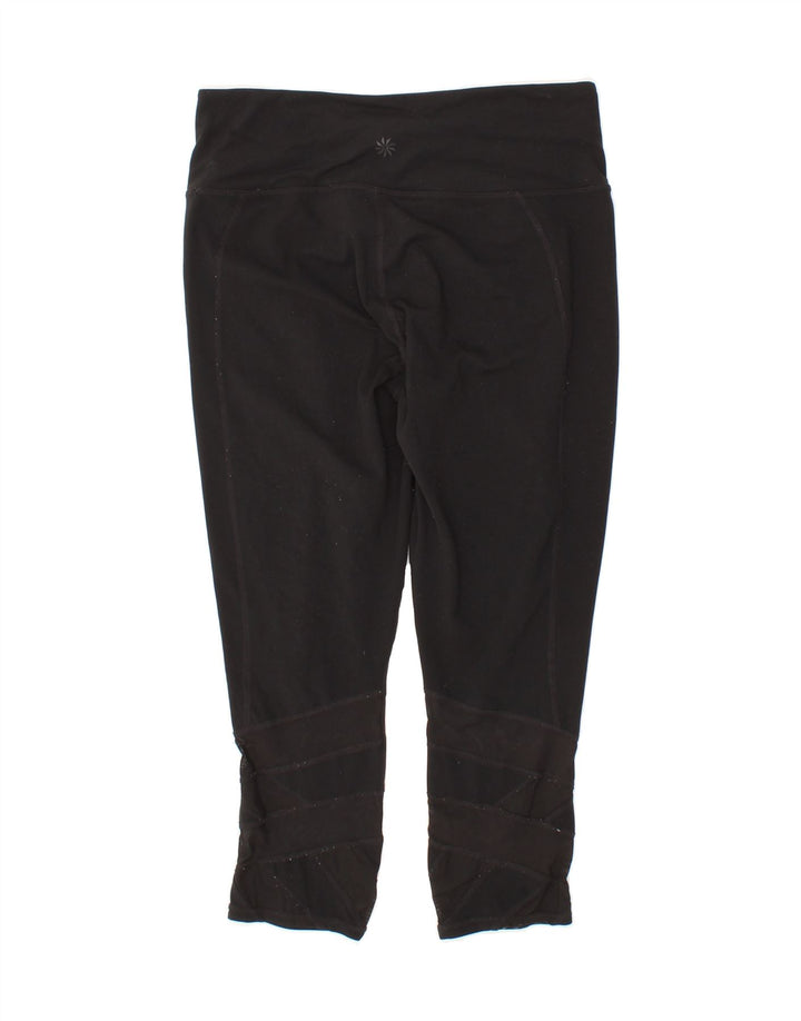 ATHLETA Womens Capri Leggings UK 14 Medium Black Nylon Vintage Athleta and Second-Hand Athleta from Messina Hembry 
