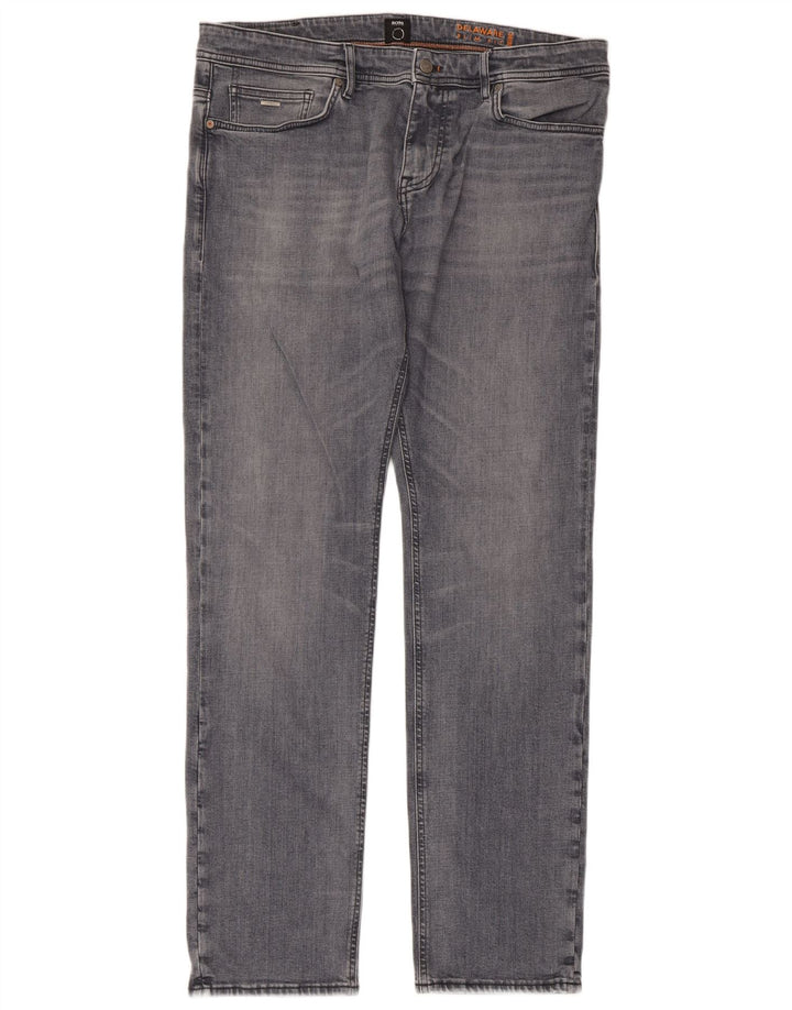 Jeans slim da uomo HUGO BOSS Delaware W36 L32 grigi