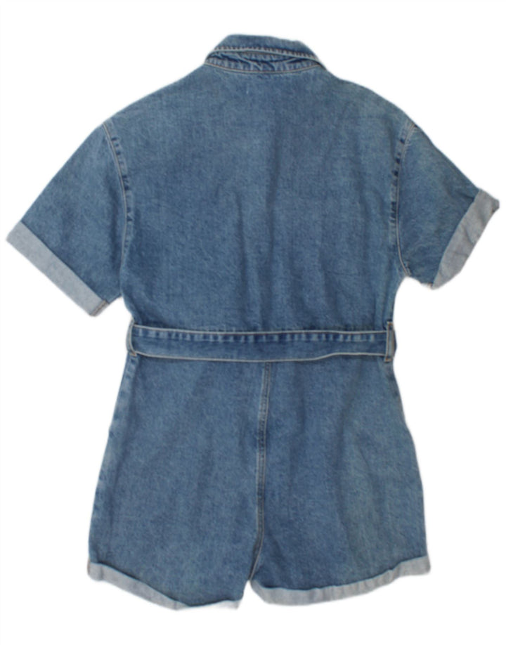 Topshop tutina in denim da donna UK 10 piccolo cotone blu