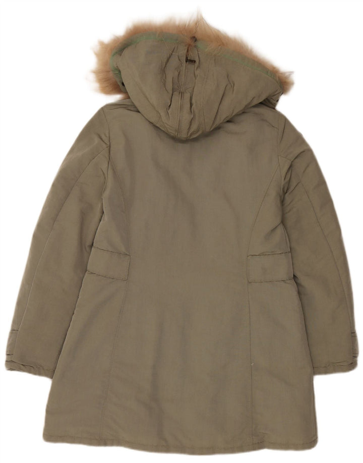 Cappotto imbottito oversize con cappuccio da donna Marella UK 8 Small Khaki Poliammide