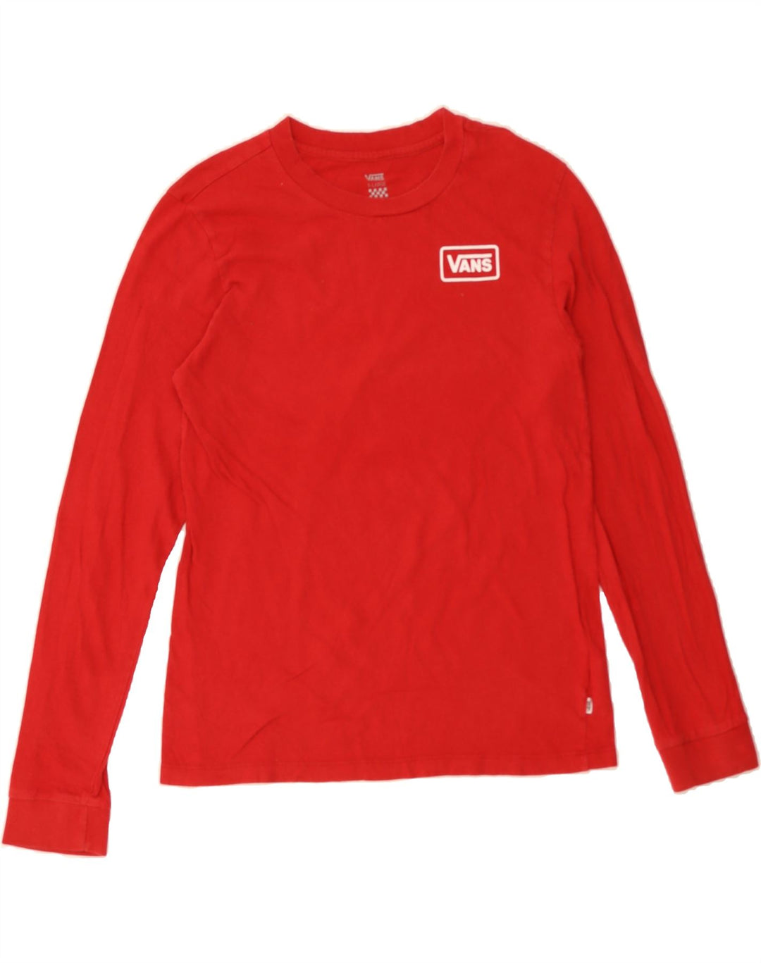 VANS Womens Top Long Sleeve UK 18 XL Red Cotton Vintage Vans and Second-Hand Vans from Messina Hembry 