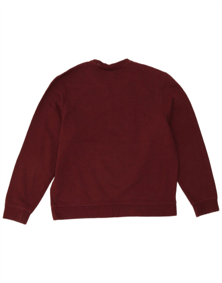 Felpa da uomo Lacoste maglione taglia 6 XL in cotone bordeaux