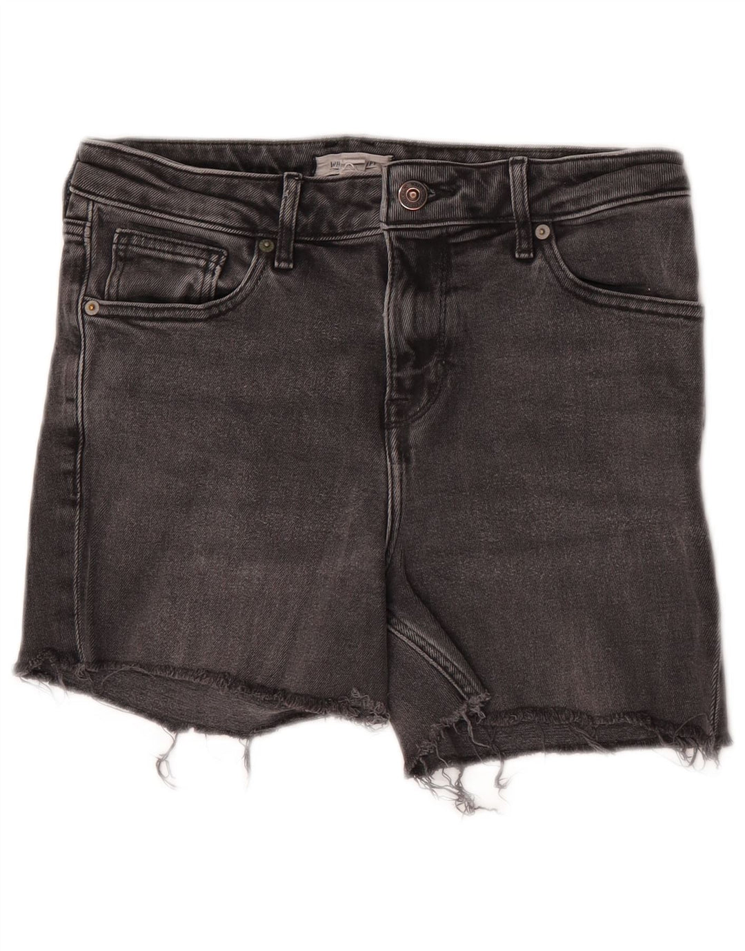 Pantaloncini di jeans da donna White Stuff UK 10 piccoli W28 cotone grigio