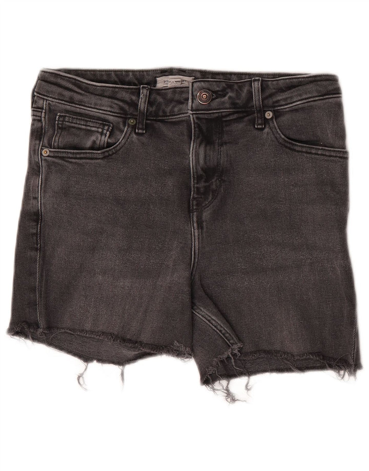Pantaloncini di jeans da donna White Stuff UK 10 piccoli W28 cotone grigio