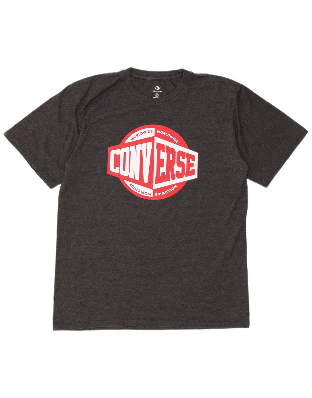 T-shirt grafica da uomo CONVERSE Top grigio medio