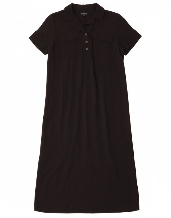 WHISTLES Womens Maxi Dress UK 12 Medium  Black Viscose