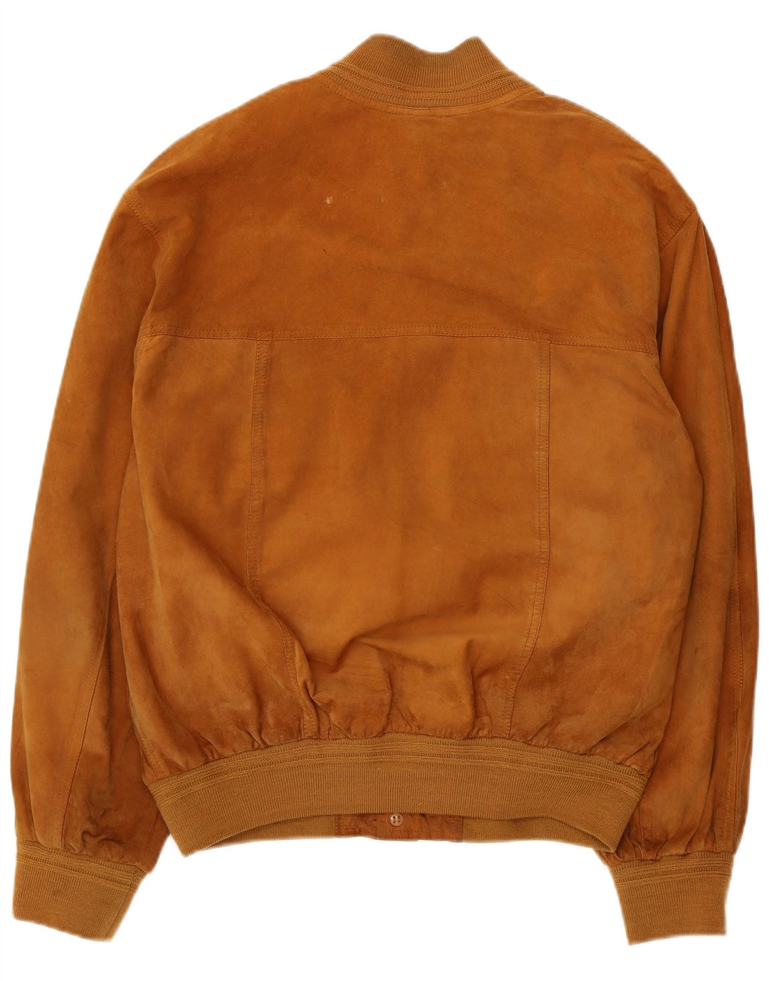 Giubbotto bomber in pelle scamosciata vintage da uomo UK 40 grande in pelle marrone