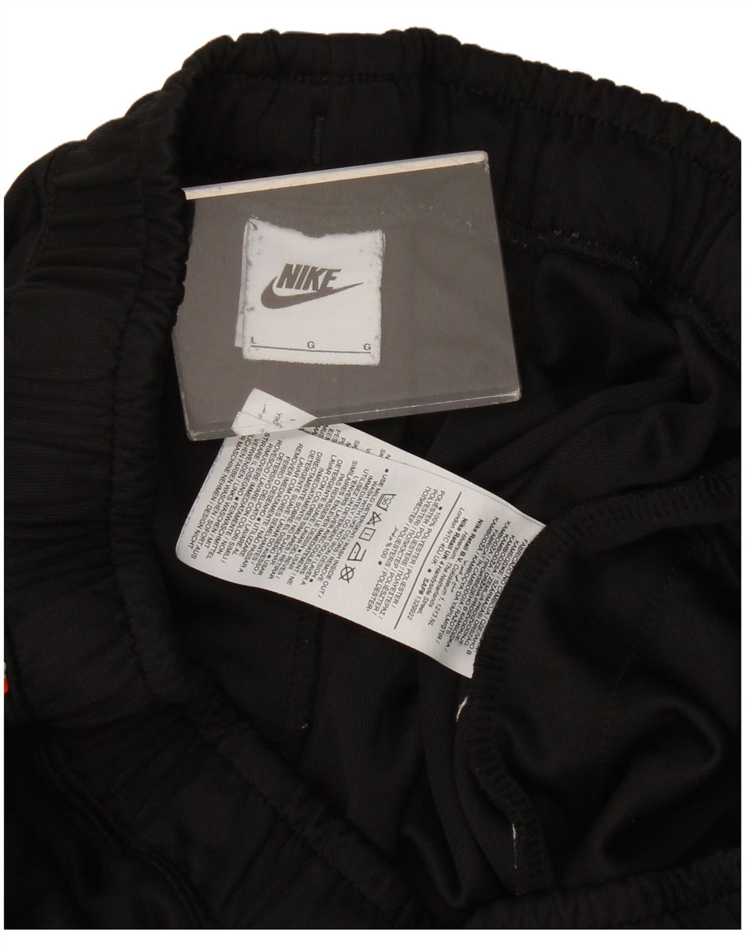 Pantaloni da tuta con grafica Nike da donna, pantaloni da jogging, UK 16, grande, poliestere nero