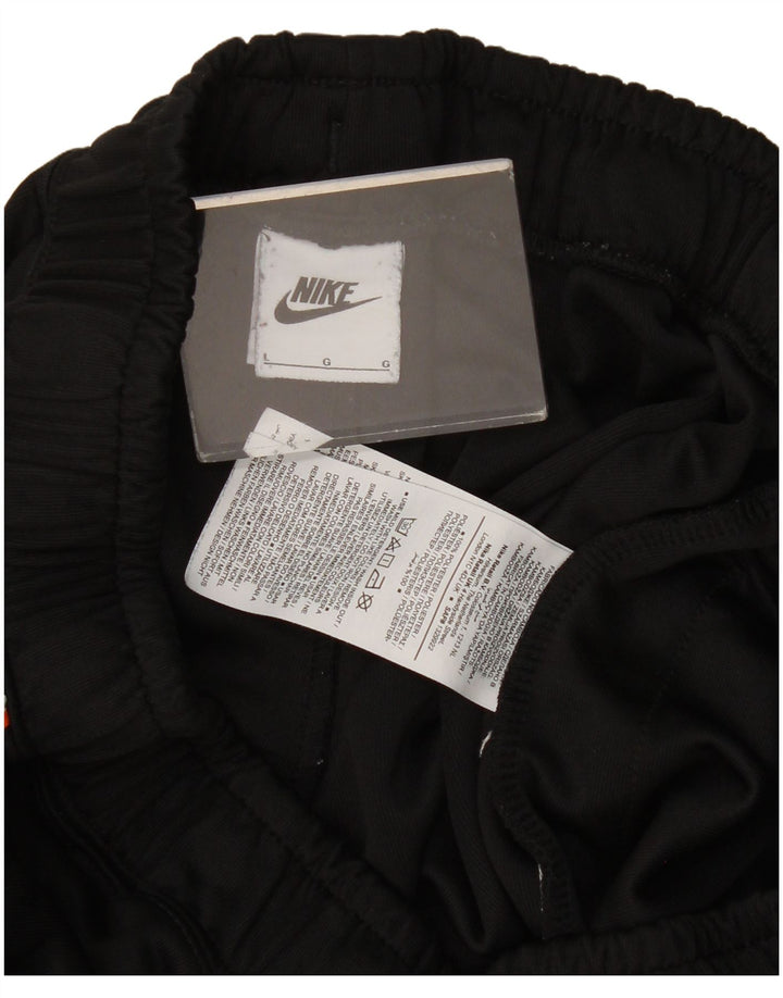 Pantaloni da tuta con grafica Nike da donna, pantaloni da jogging, UK 16, grande, poliestere nero