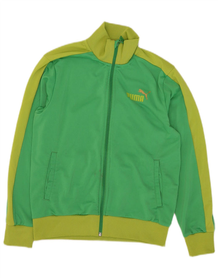 Giacca da tuta da ragazzo Puma 11-12 anni Poliestere color block verde