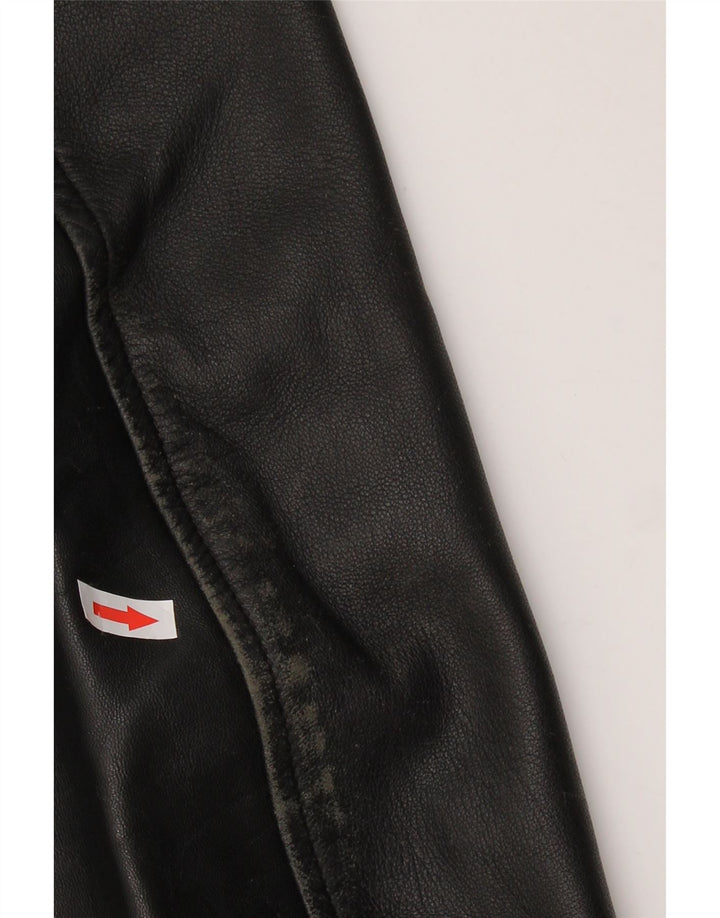 Giacca in pelle da uomo VINTAGE UK 42 XL in pelle nera