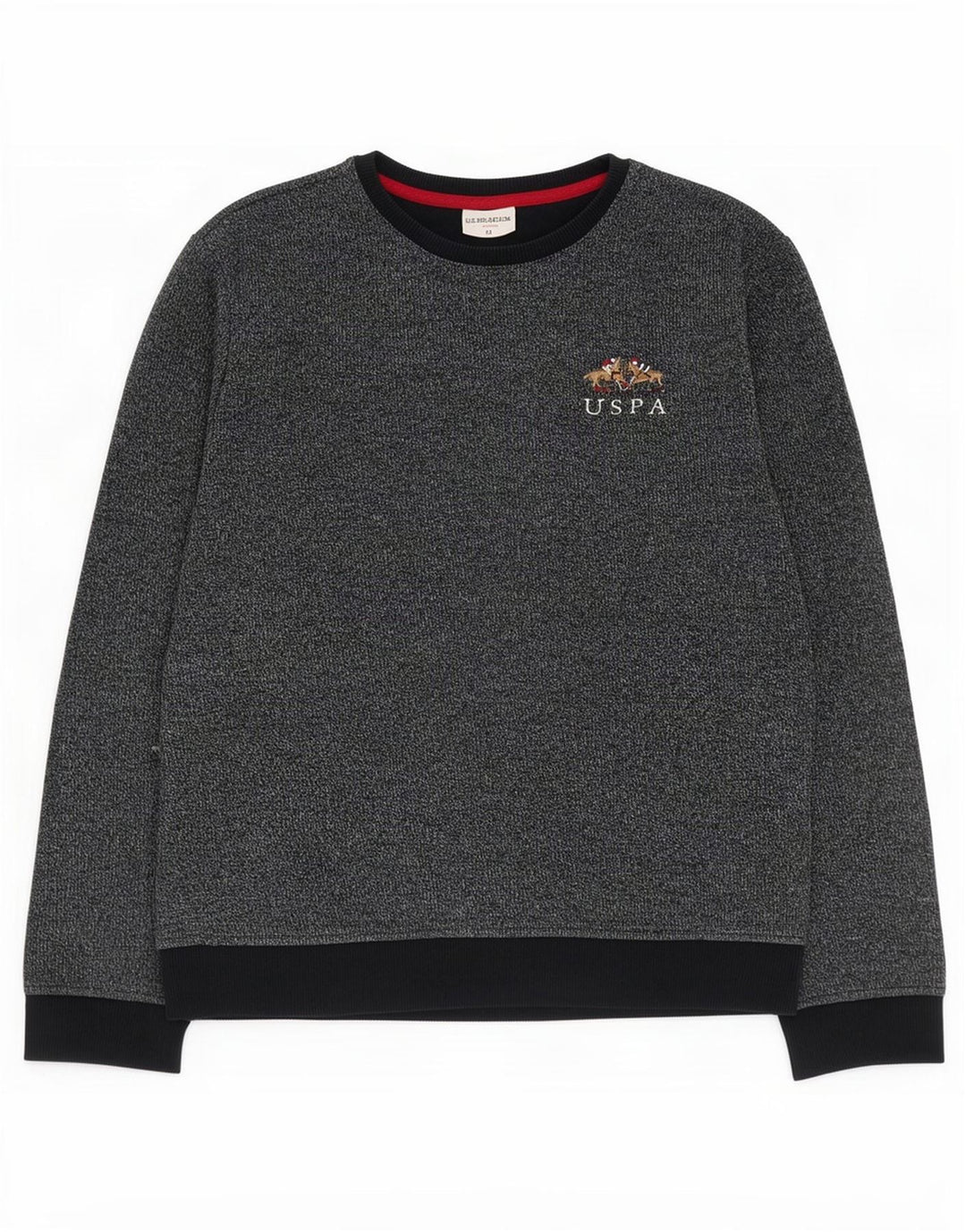 Polo Assn. Felpa da uomo in cotone mélange medio blu navy