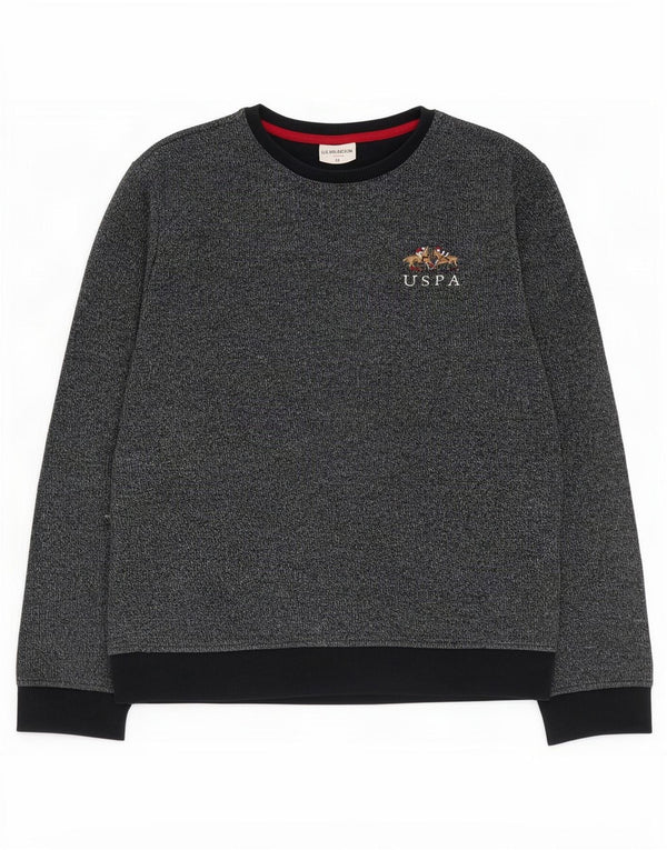 Polo Assn. Felpa da uomo in cotone mélange medio blu navy