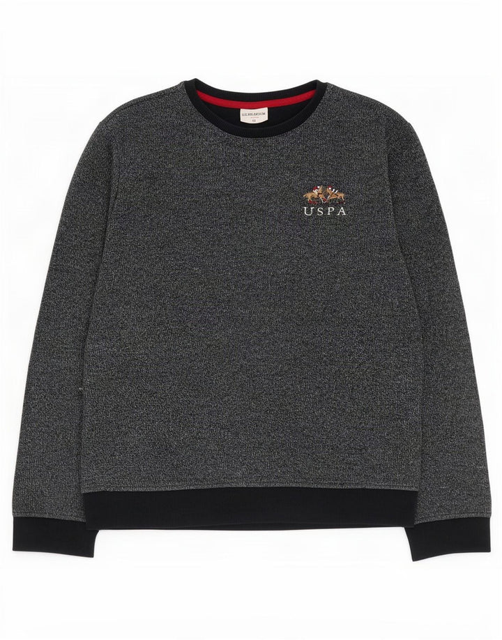 Polo Assn. Felpa da uomo in cotone mélange medio blu navy