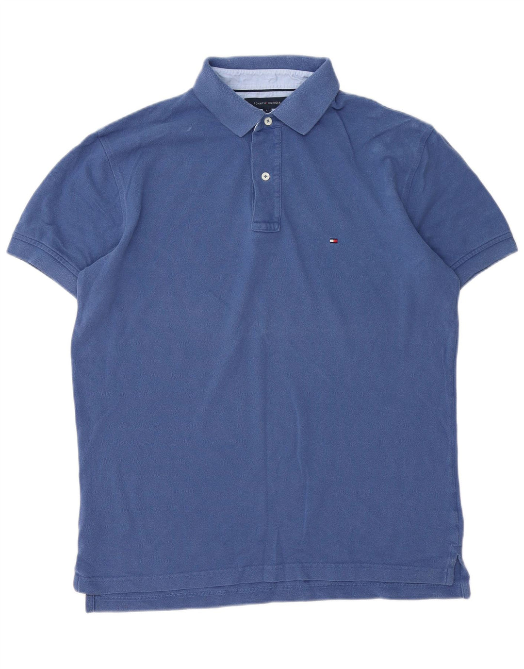 Polo da uomo Tommy Hilfiger grande in cotone blu