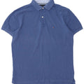 Polo da uomo Tommy Hilfiger grande in cotone blu