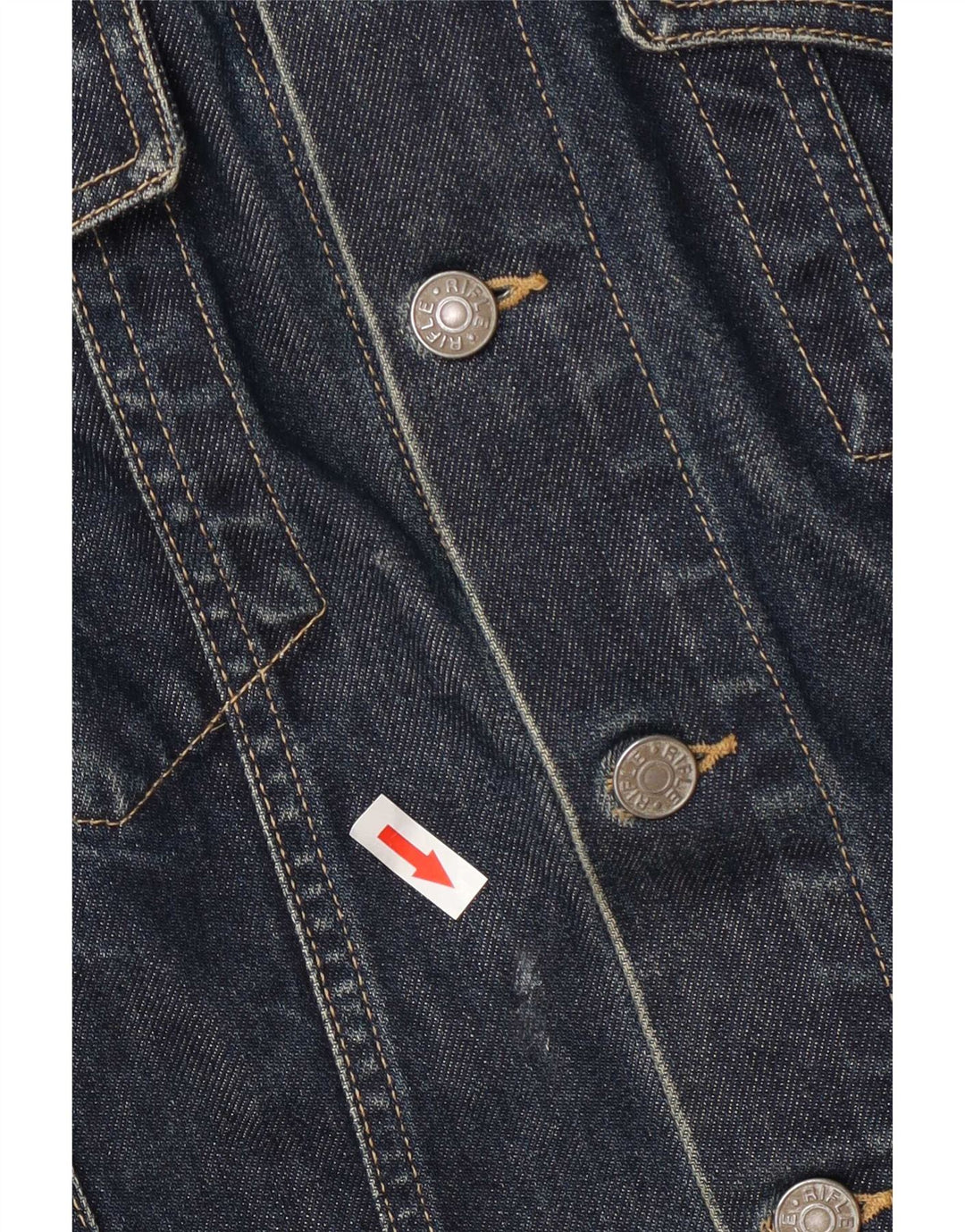 Giacca di jeans da donna Rifle UK 14 cotone blu navy medio