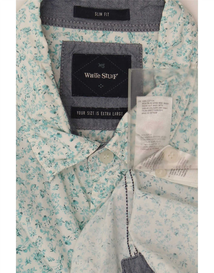 Camicia slim fit da uomo White Stuff XL in cotone floreale