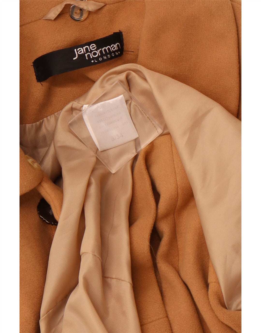 Soprabito da donna JANE NORMAN UK 8 piccolo poliestere marrone