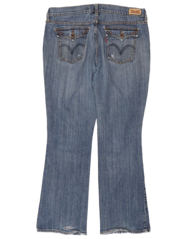 LEVI'S Jeans 515 bootcut da donna a vita alta US 14 XL W32 L28 Blu