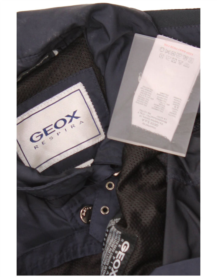 GEOX RESPIRA Giacca da uomo Utility UK 36 Small Blu Navy Poliammide