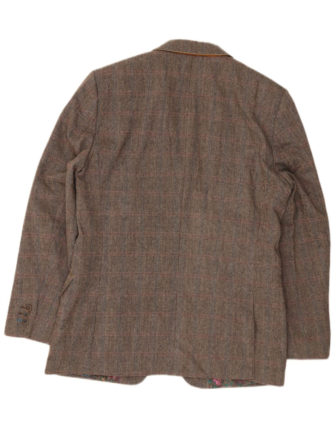 Giacca blazer da uomo dalla vestibilità regolare Ted Baker UK 40 Large Brown Herringbone