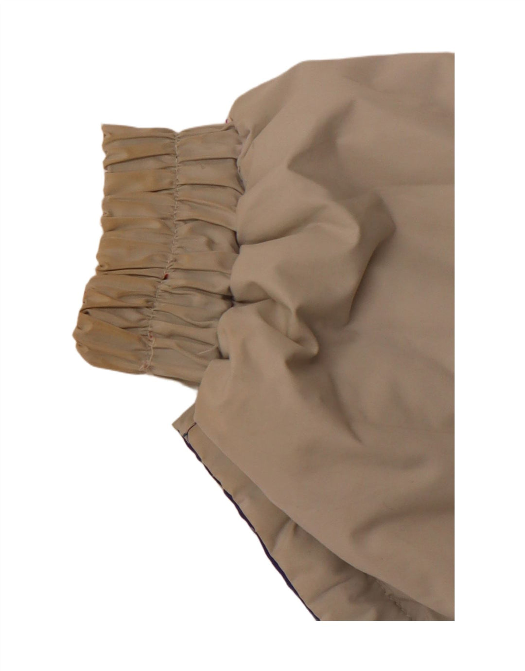 Giacca reversibile con cappuccio da donna VINTAGE grande in poliestere color block beige