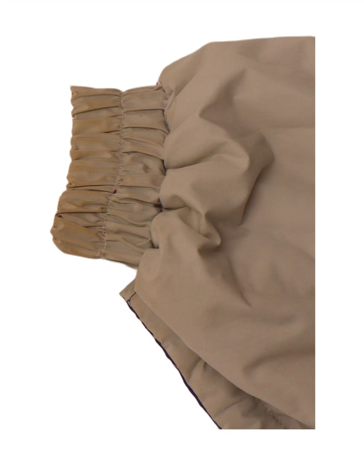 Giacca reversibile con cappuccio da donna VINTAGE grande in poliestere color block beige